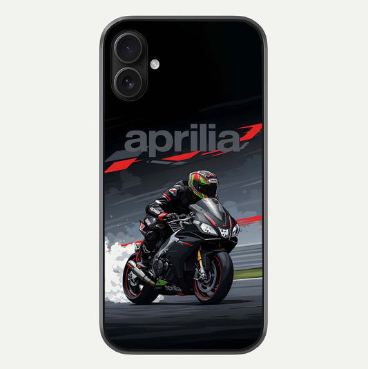 Dark Aprilla Glass Case For iPhone 16 Plus by Custom World
