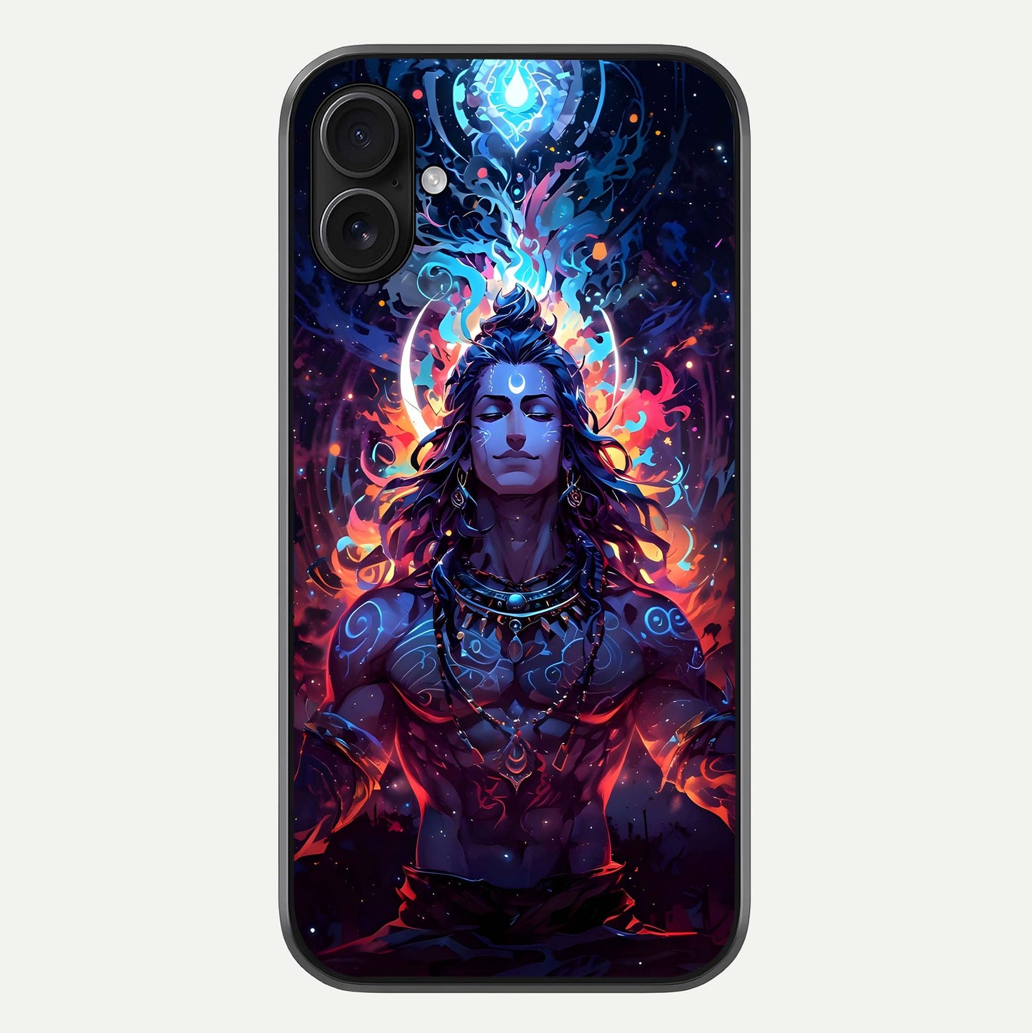 Divine Fire Shiv Glass Case For iPhone 16 Plus by Custom World
