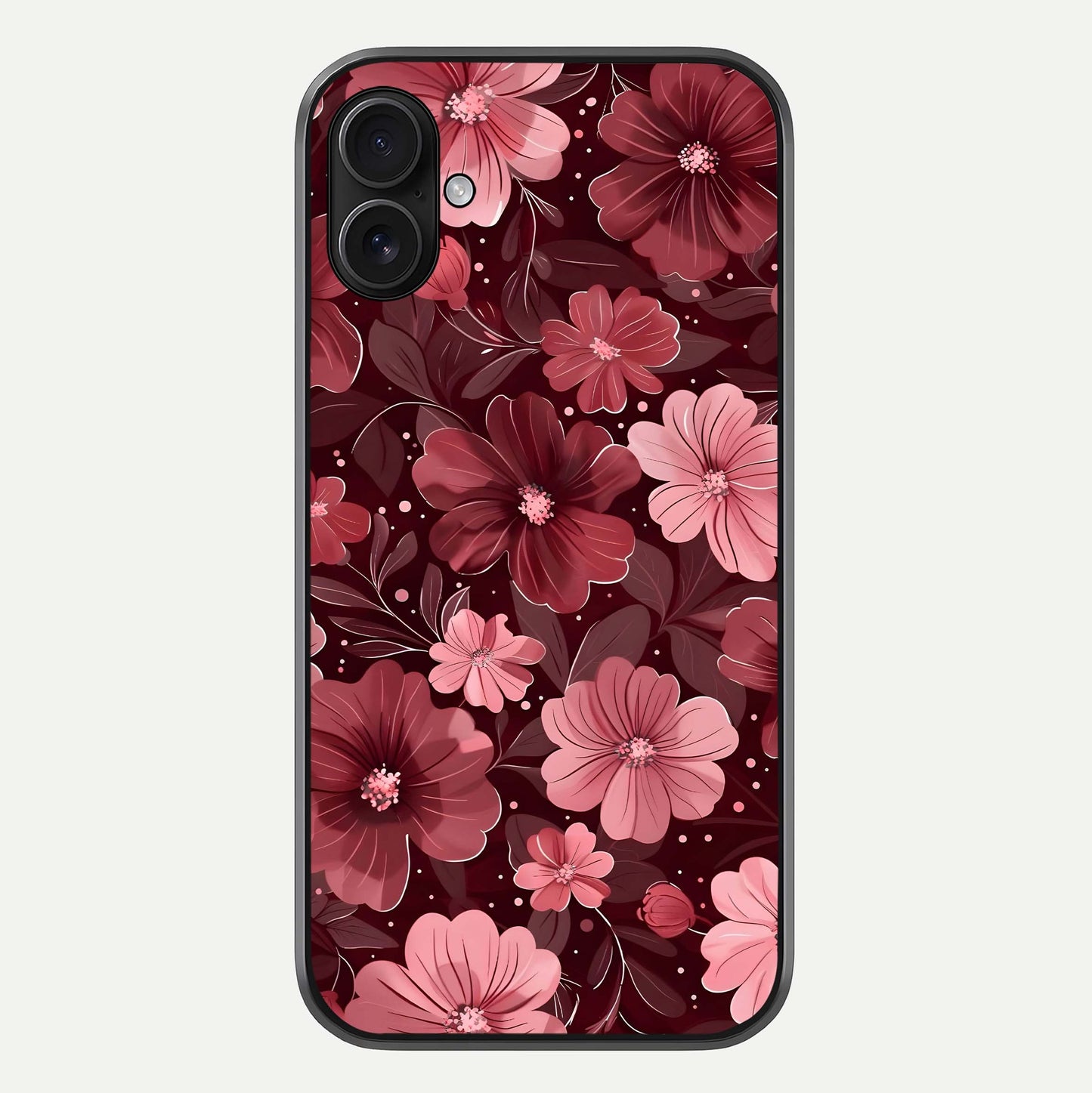 Flower Blush Bloom Glass Case For iPhone 16 Plus by Custom World
