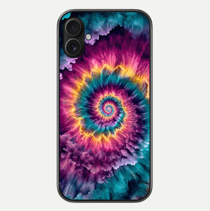 Galactic Spiral Burst Glass Case For iPhone 16 Plus by Custom World