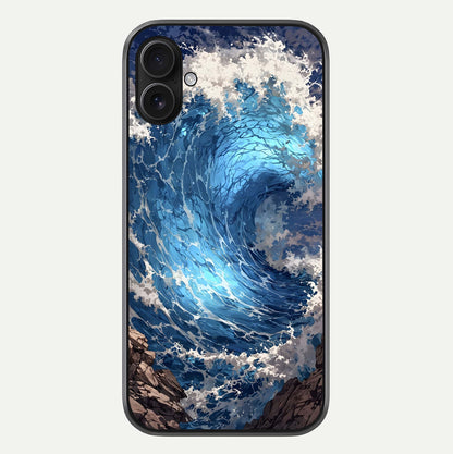 Giant Ocean Wave Glass Case For iPhone 16 Plus by Custom World