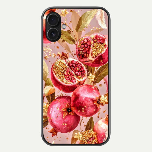 Golden Bloom Glow Glass Case For iPhone 16 Plus by Custom World