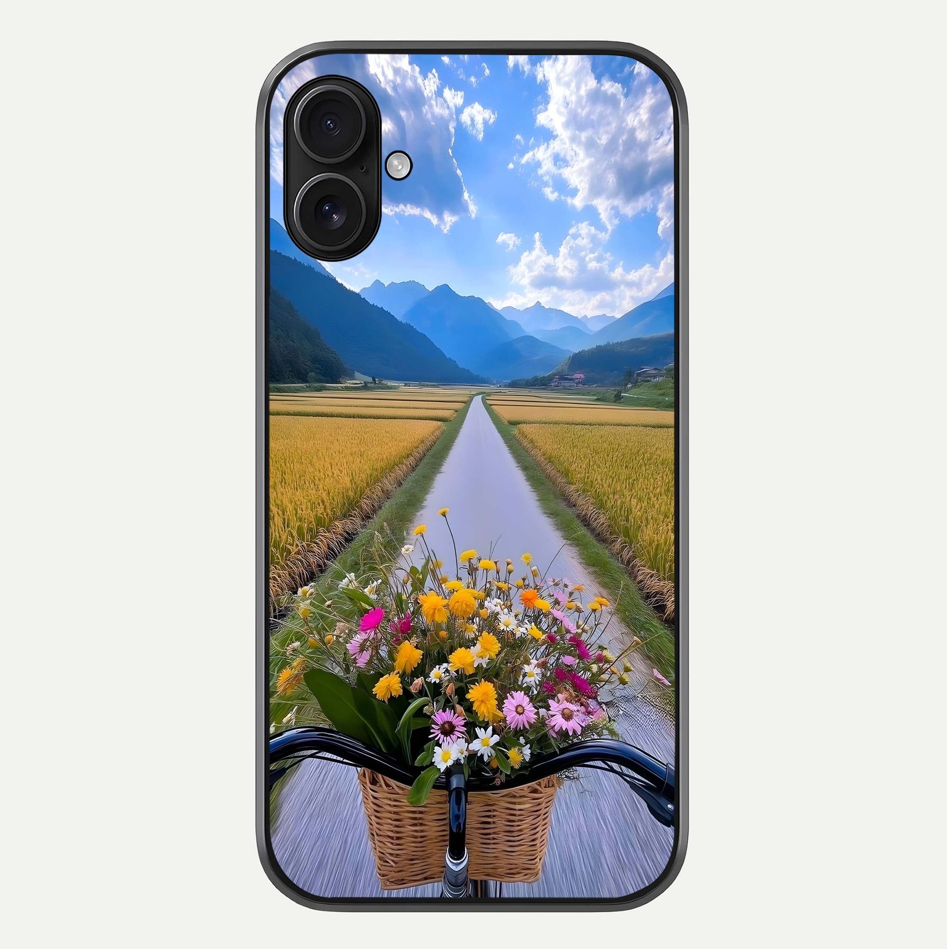 Golden Field Journey Glass Case For iPhone 16 Plus by Custom World