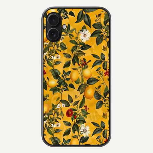 Golden Lemon Field Glass Case For iPhone 16 Plus by Custom World