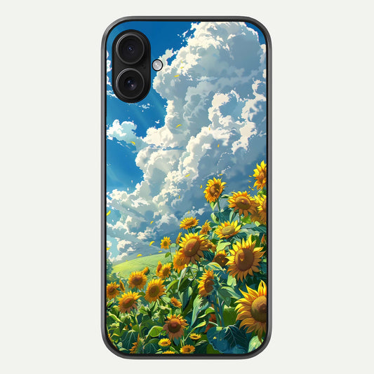 Golden Sun Glory Glass Case For iPhone 16 Plus by Custom World