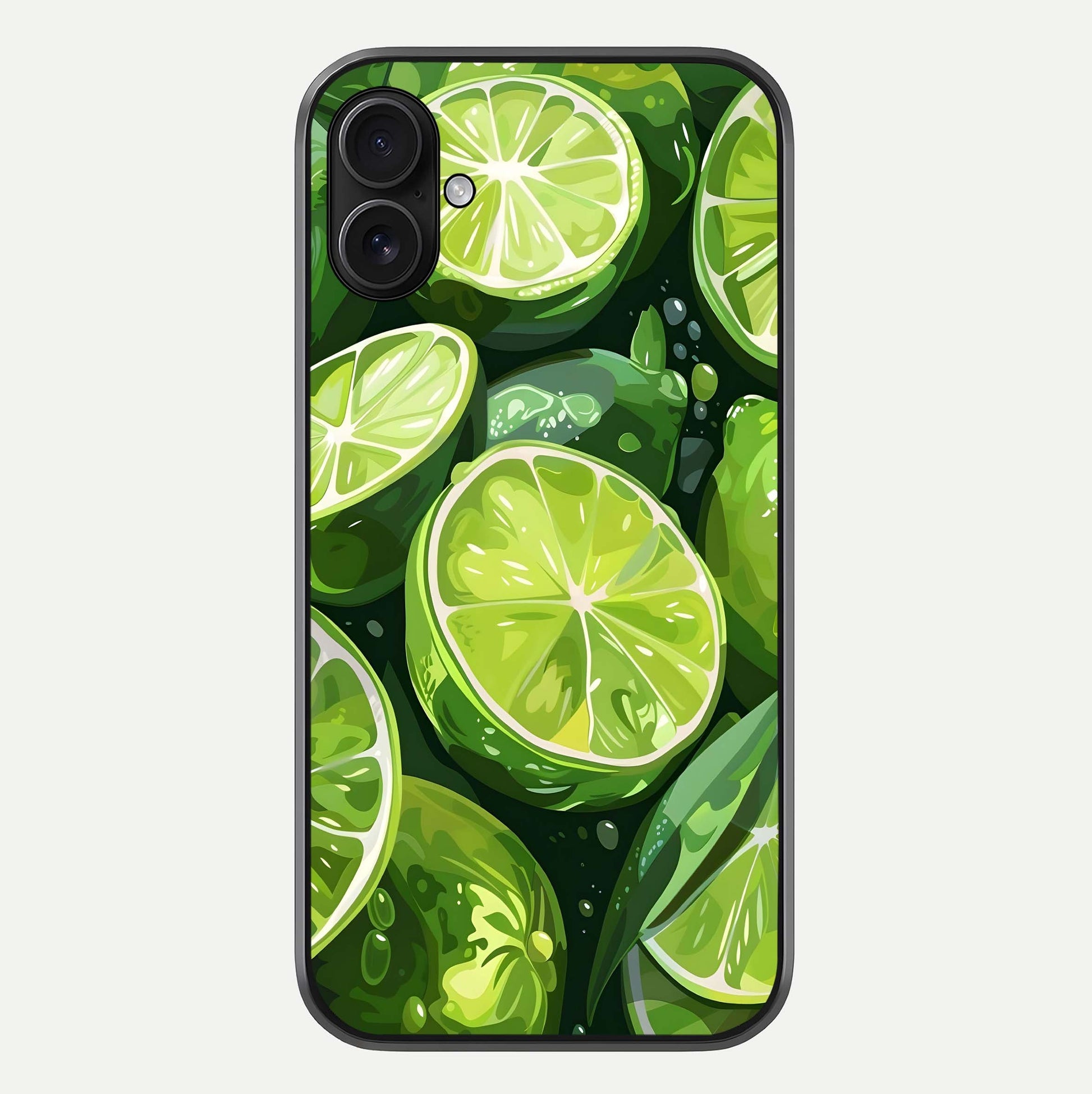Green Lemon Glass Case For iPhone 16 Plus by Custom World