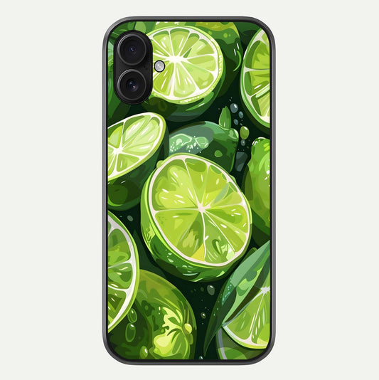 Green Lemon Glass Case For iPhone 16 Plus by Custom World