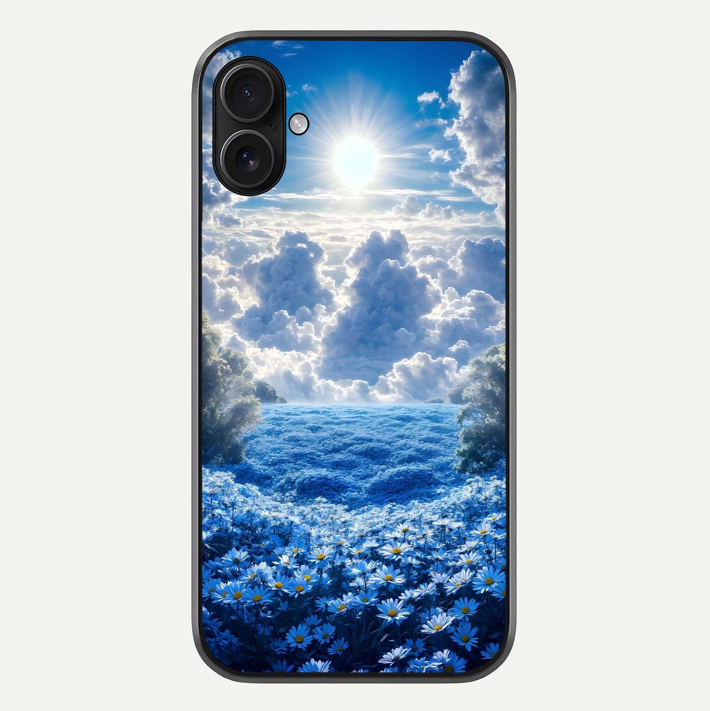 Heavenly Daisy Horizon Glass Case For iPhone 16 Plus by Custom World