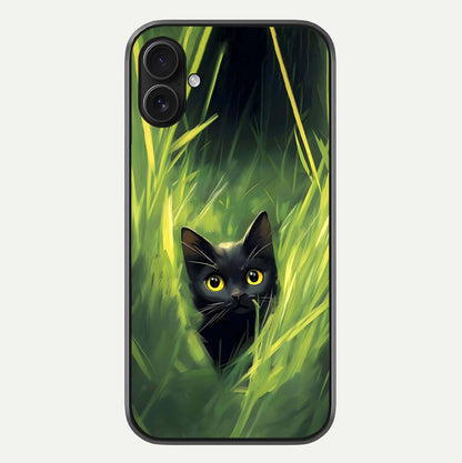 Hidden Cat Whisper Glass Case For iPhone 16 Plus by Custom World