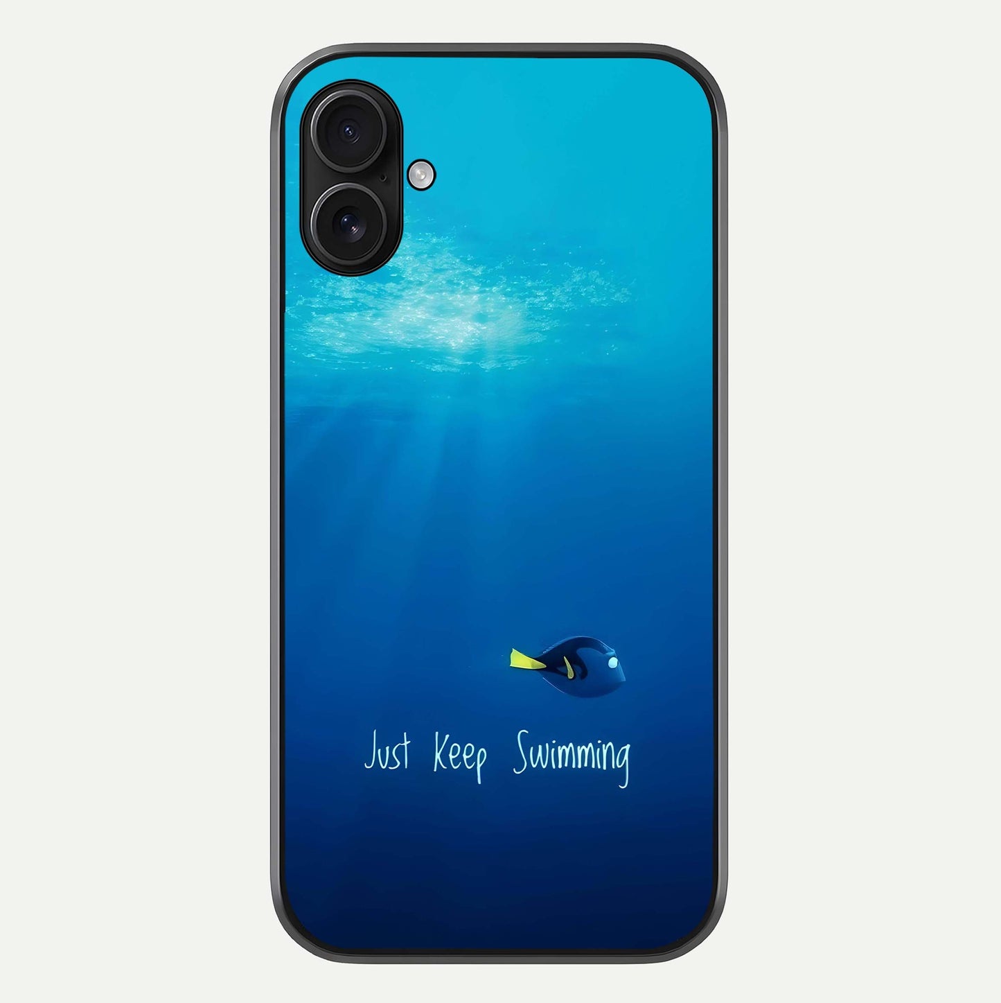Just Keep Swimming Glass Case For iPhone 16 Plus by Custom World