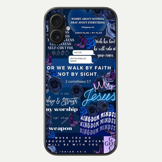 Kingdom Faith Glow Glass Case For iPhone 16 Plus by Custom World