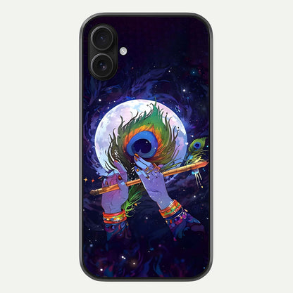Krishna Hands Art Glass Case For iPhone 16 Plus by Custom World