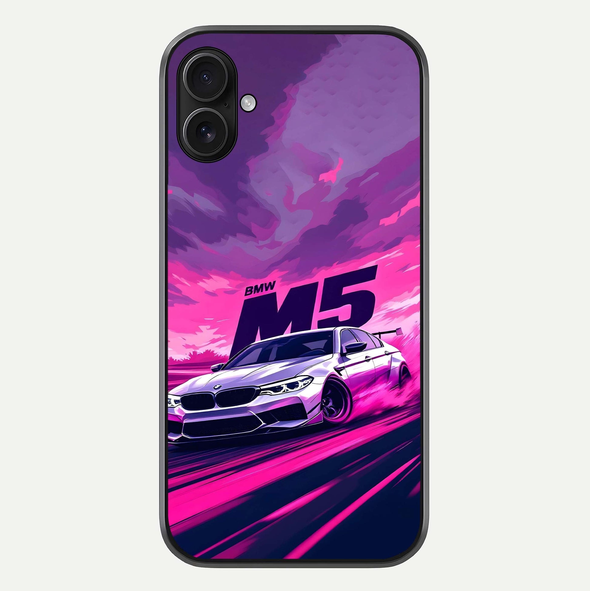 MS Neon Car Glass Case For iPhone 16 Plus by Custom World