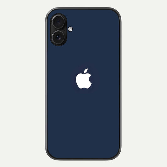 Minimal Apple Night Glass Case For iPhone 16 Plus by Custom World