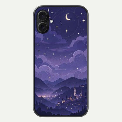 Minimal Night View Glass Case For iPhone 16 Plus by Custom World
