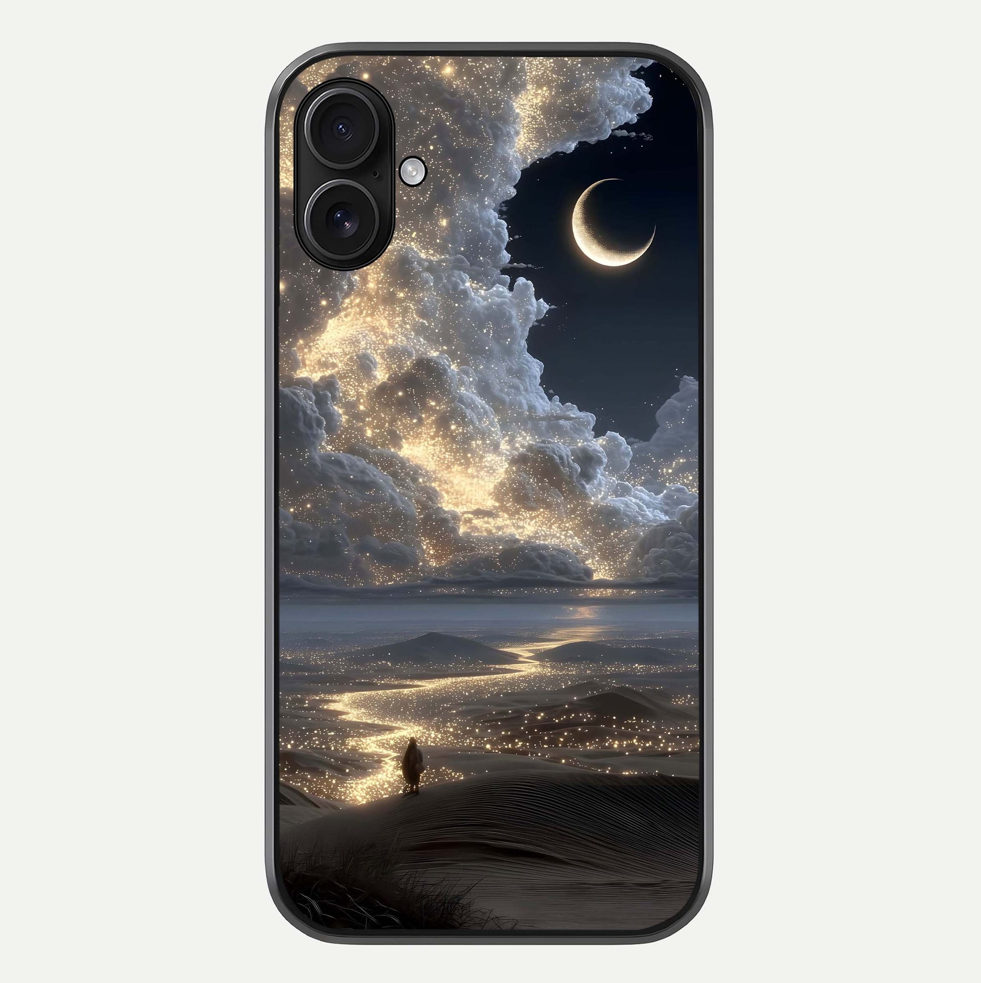 Moonlight Spark Path Glass Case For iPhone 16 Plus by Custom World