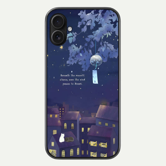 Moonlit Cat Silence Glass Case For iPhone 16 Plus by Custom World