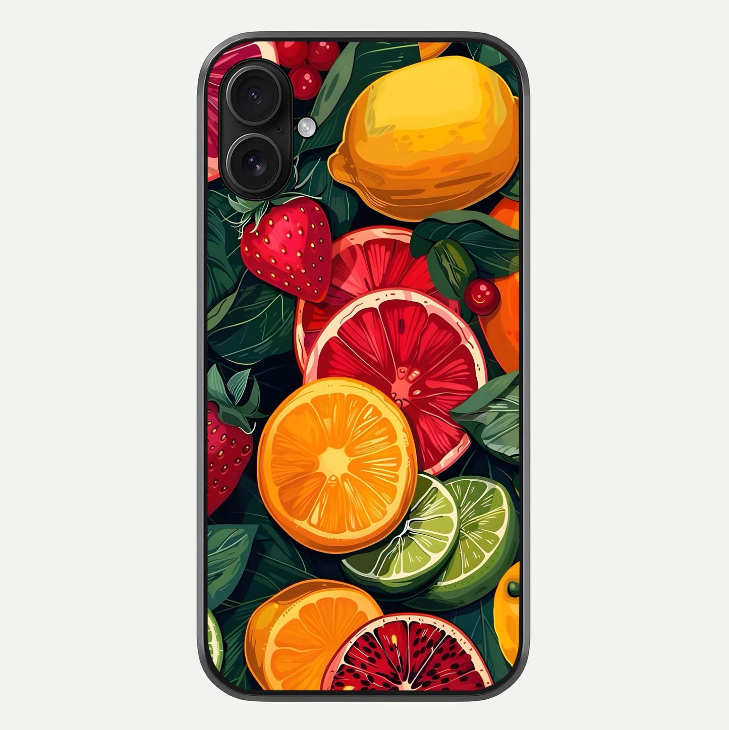 Multiple Fruits Glass Case For iPhone 16 Plus by Custom World