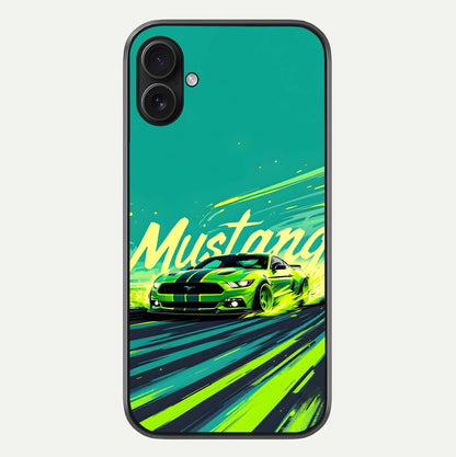 Mustang Bang Glass Case For iPhone 16 Plus by Custom World