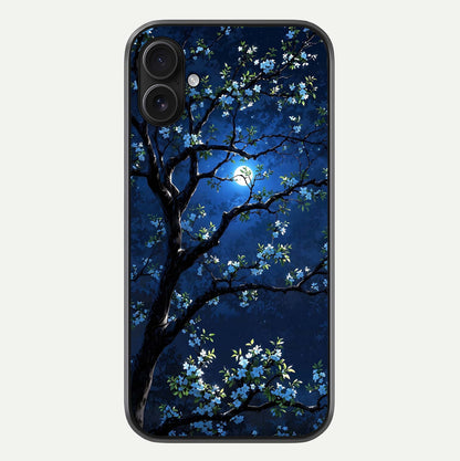 Mystic Floral Night Glass Case For iPhone 16 Plus by Custom World