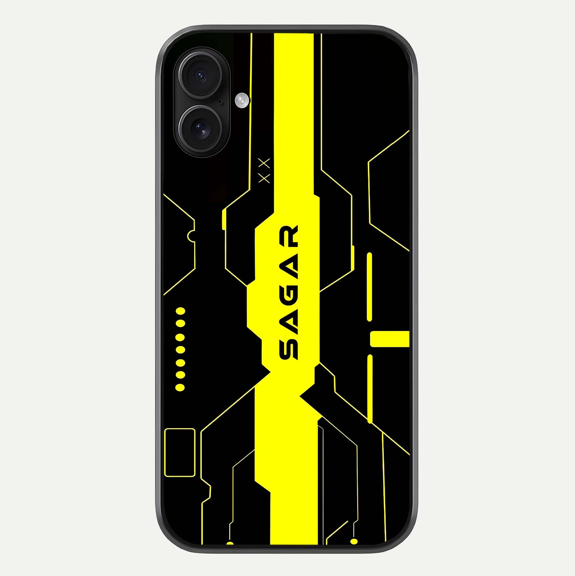 Neon CYBERPUNK Custom Name Glass Case For iPhone 16 Plus by Custom World