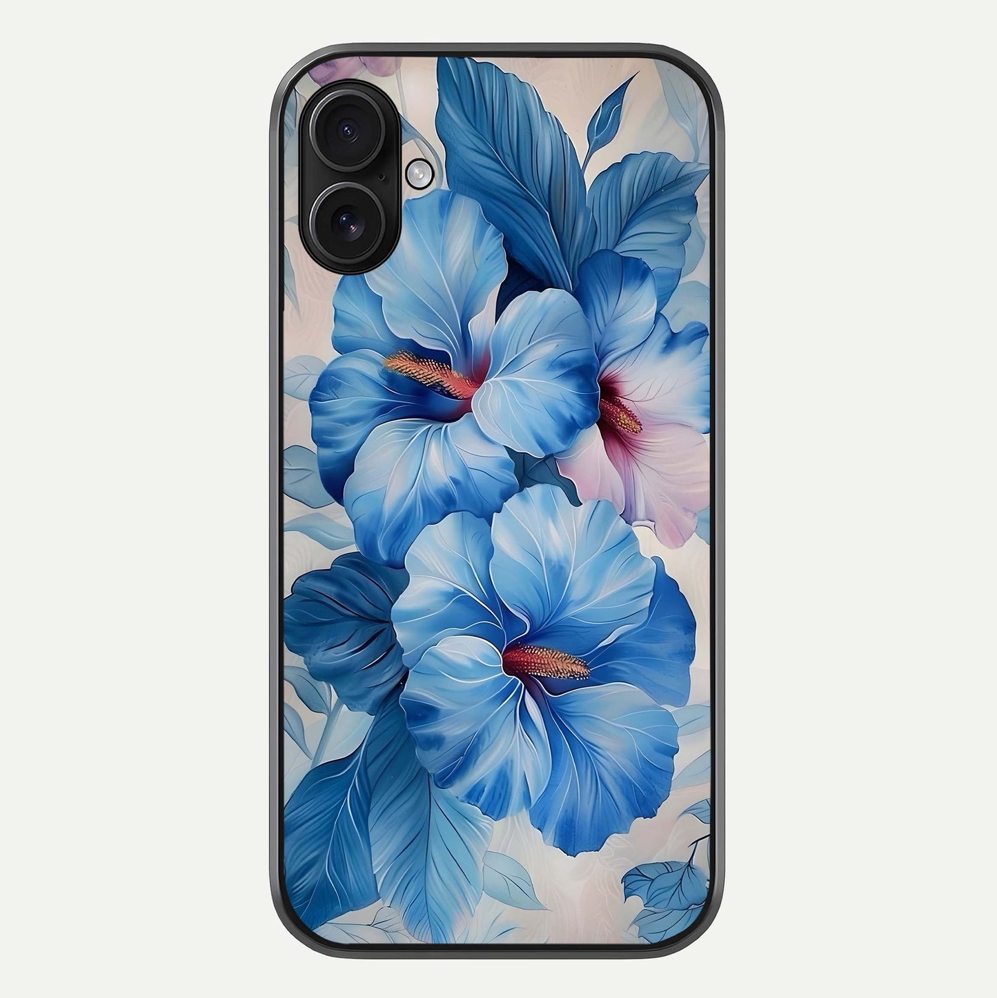 Ocean Hibiscus Grace Glass Case For iPhone 16 Plus by Custom World