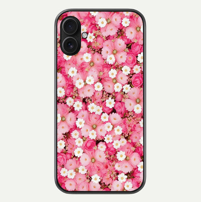 Pink Daisy Bliss Glass Case For iPhone 16 Plus by Custom World