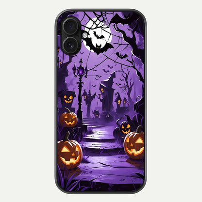 Pumpkin Patch Halloween Glass Case For iPhone 16 Plus by Custom World