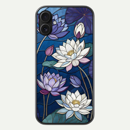 Purple Lotus Stained Glass Case For iPhone 16 Plus by Custom World
