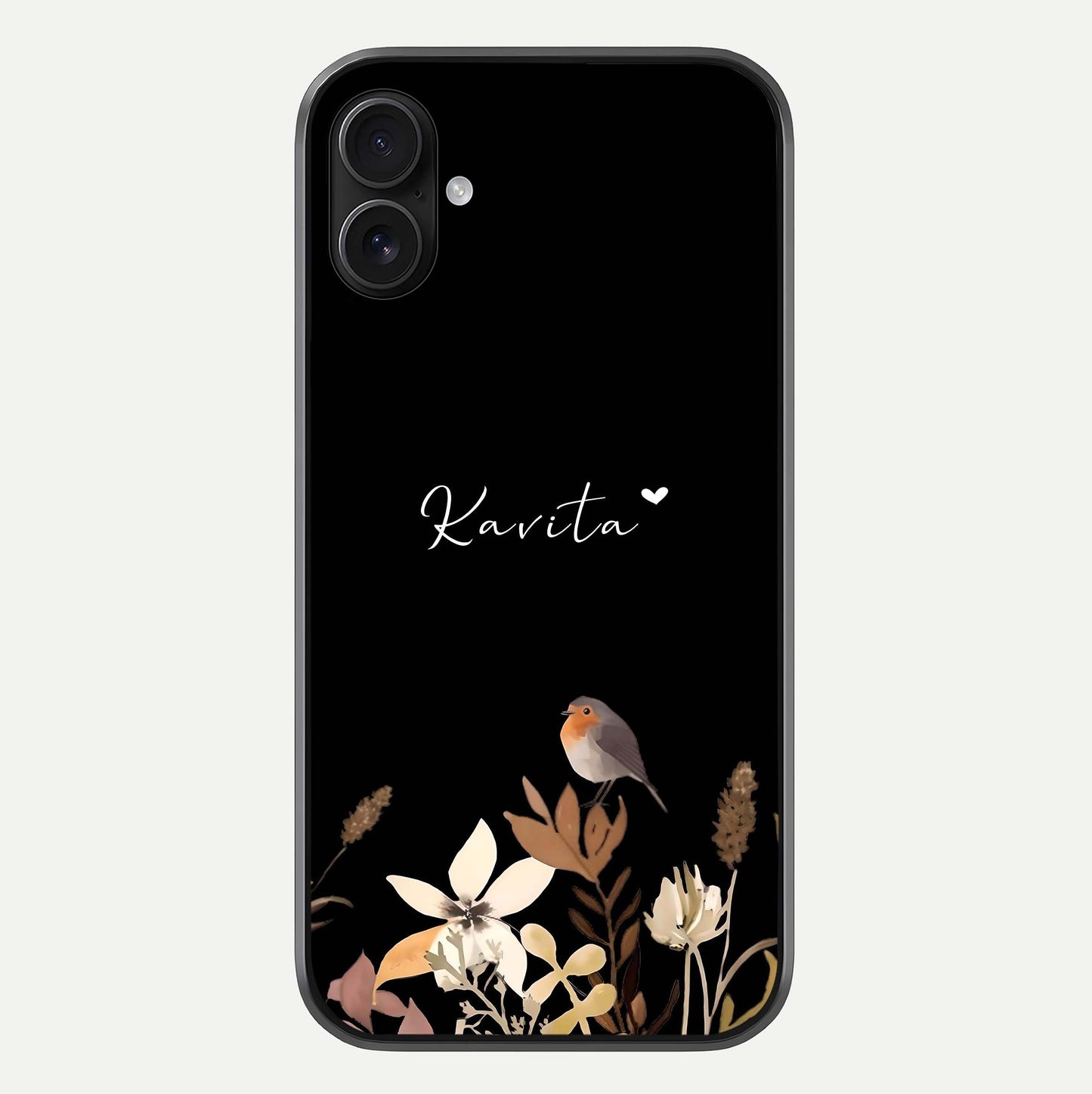 Quiet Garden Tune Custom Name Glass Case For iPhone 16 Plus by Custom World