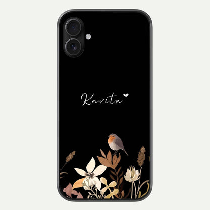 Quiet Garden Tune Custom Name Glass Case For iPhone 16 Plus by Custom World