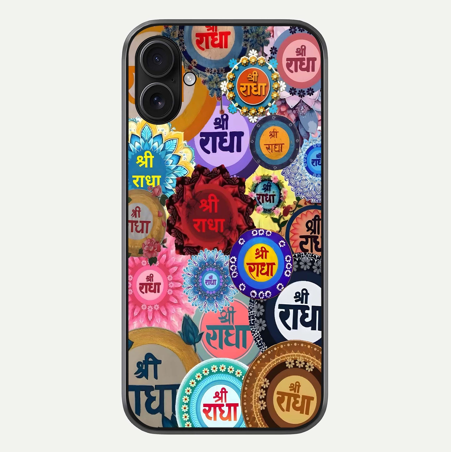 Radha Divine Bloom Glass Case For iPhone 16 Plus by Custom World