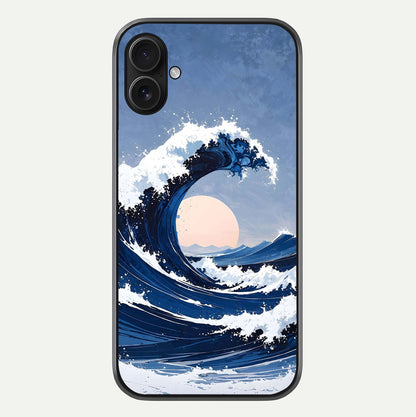 Rising Tide Power Glass Case For iPhone 16 Plus by Custom World