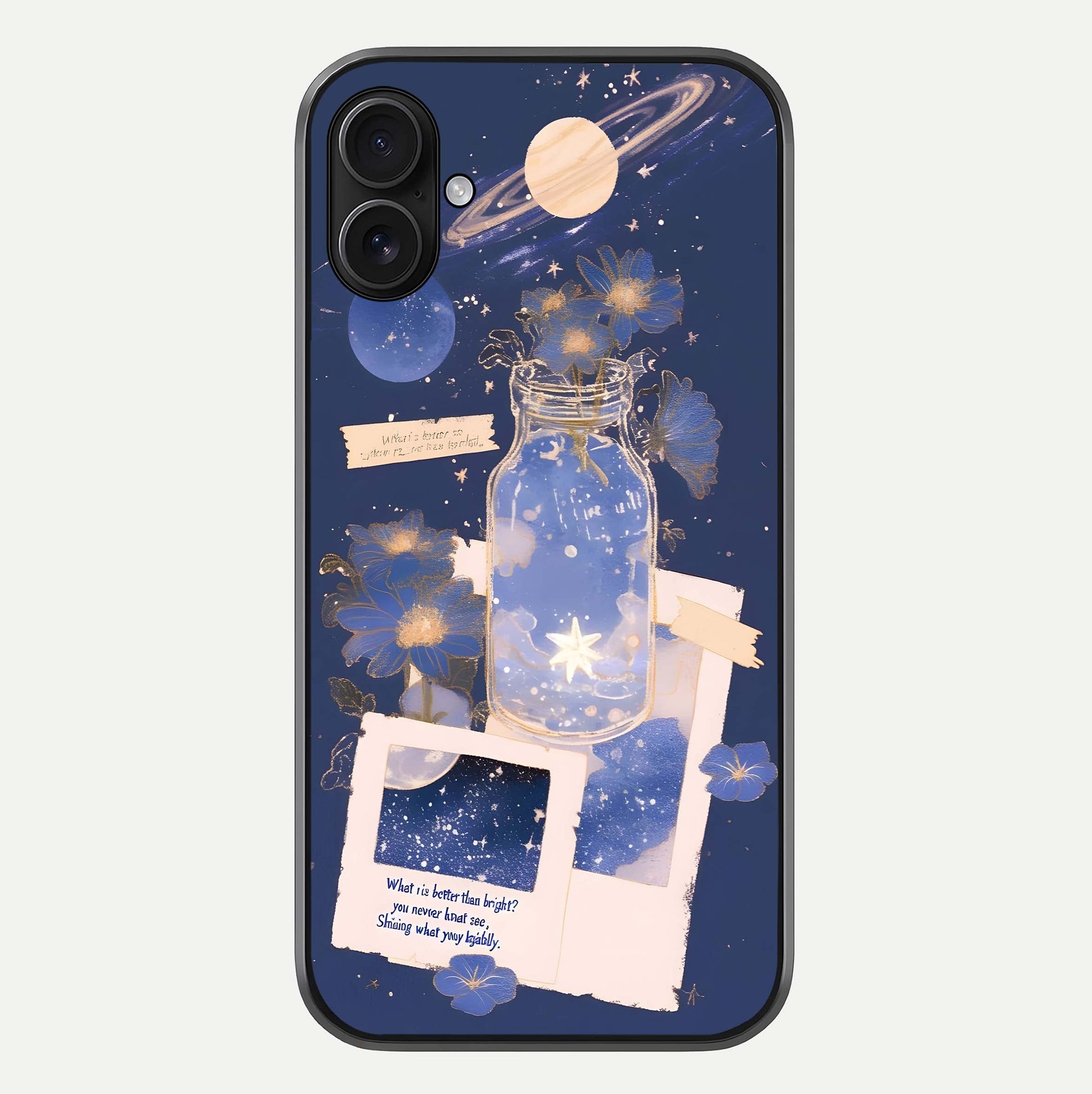 Starlit Cosmic Jar Glass Case For iPhone 16 Plus by Custom World