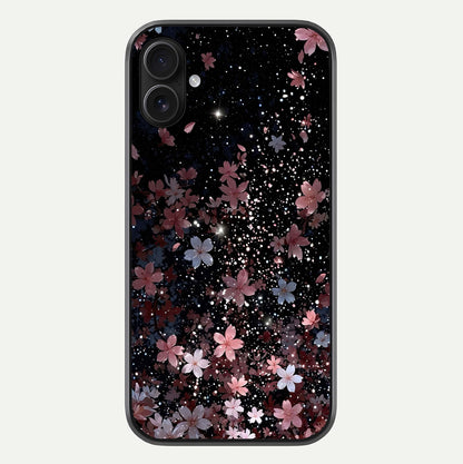 Starlit Flower Dreams Glass Case For iPhone 16 Plus by Custom World