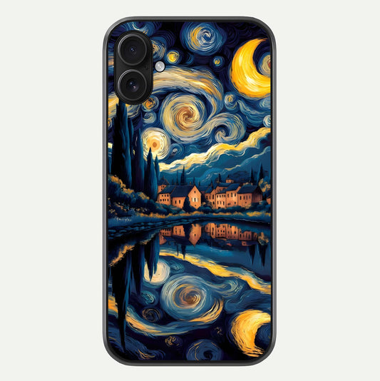 Starry Sky Serenity Glass Case For iPhone 16 Plus by Custom World