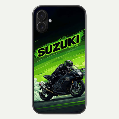 Suzuki Speed Beast Glass Case For iPhone 16 Plus by Custom World