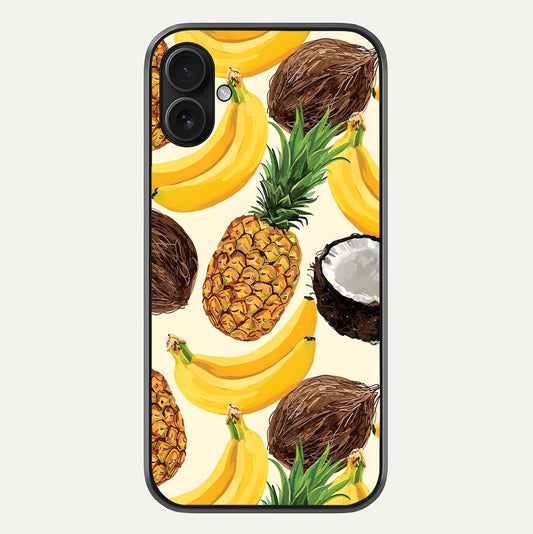 Tropical Fruit Mood Glass Case For iPhone 16 Pro by Custom World