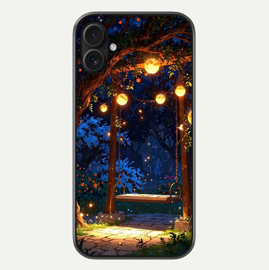Twilight Garden Swing Glass Case For iPhone 16 Pro by Custom World