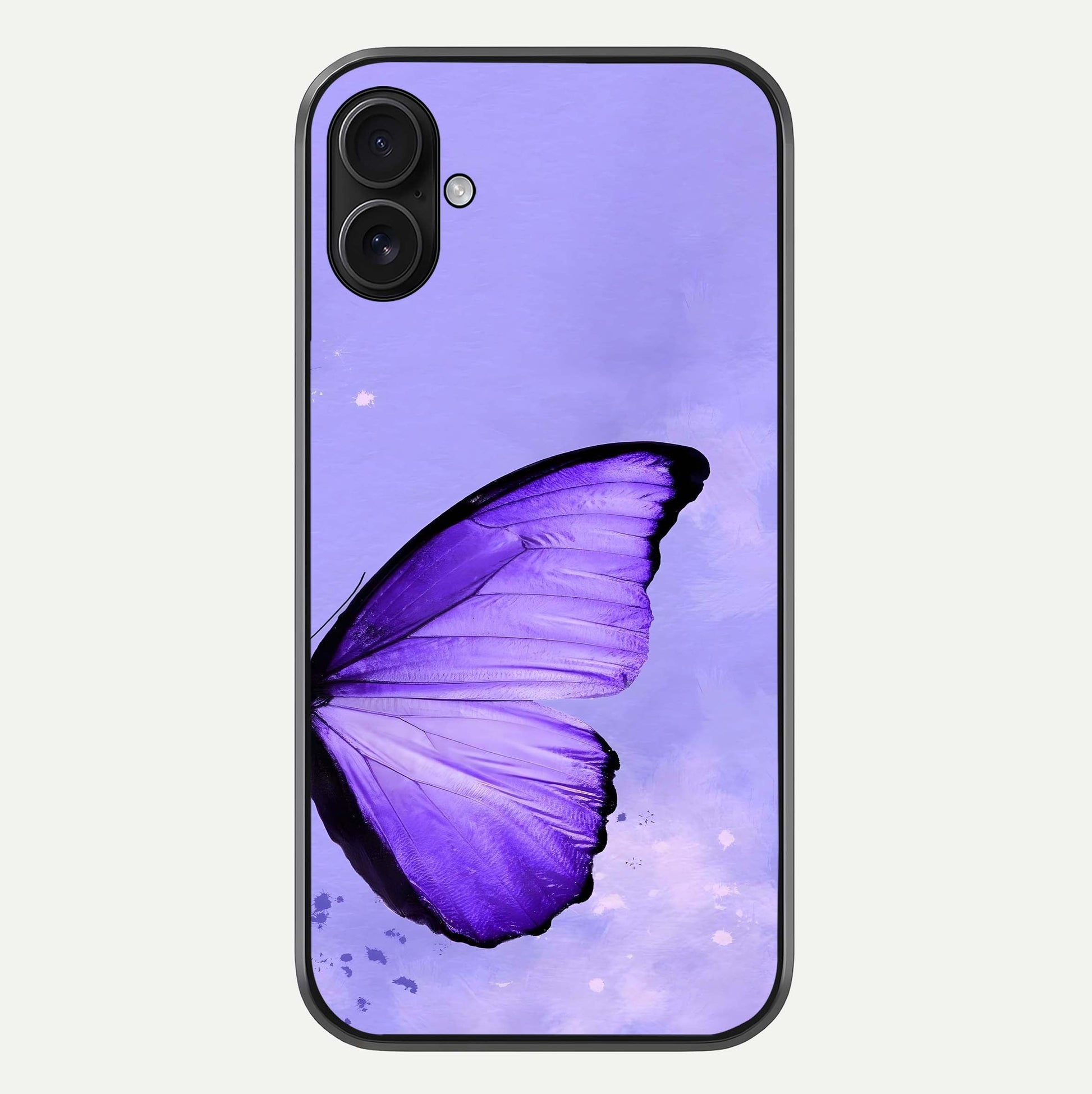 Violet Dream Wing Glass Case For iPhone 16 Pro by Custom World