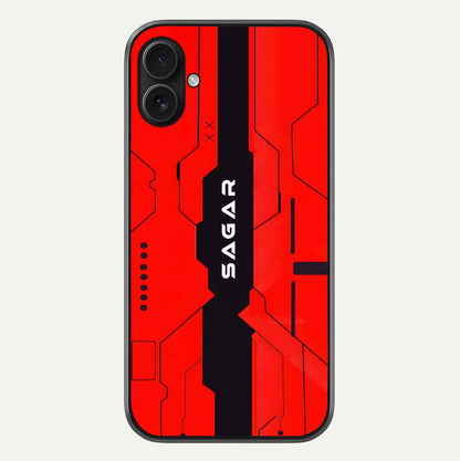 Voltage Rise CYBERPUNK Custom Name Glass Case For iPhone 16 Plus by Custom World