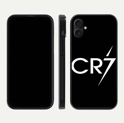 CR7 Elite Strike Glass Case for iPhone 16 Plus dual-view layout showing sport tones and edge clarity
