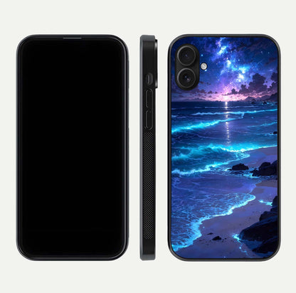 Classic Damn Look Glass Case for iPhone 16 Plus dual-view layout showing design clarity and glass polish