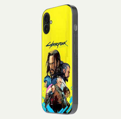 Neon Rebel Genesis Glass Case for iPhone 16 Plus side-angle image showing gloss surface and sharp neon tone
