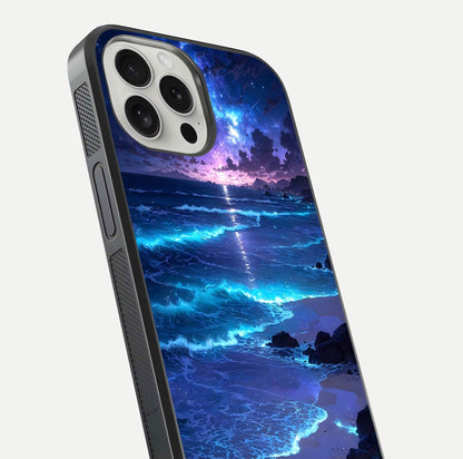 Classic Damn Look Glass Case for iPhone 16 Pro close-up highlighting quote text and reflection shine