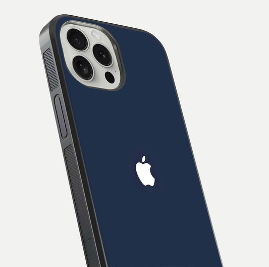 Minimal Apple Night Glass Case for iPhone 16 Pro close-up angled shot showing clean reflection and soft tone