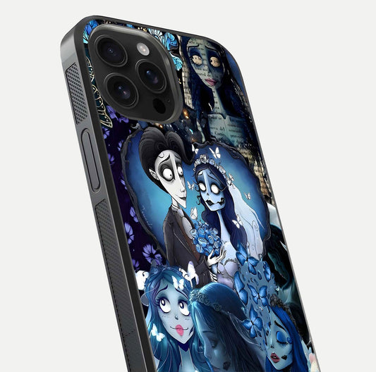 Butterfly Ghost Soul Glass Case for iPhone 16 Pro Max close-up shot showing ethereal wing patterns and reflection