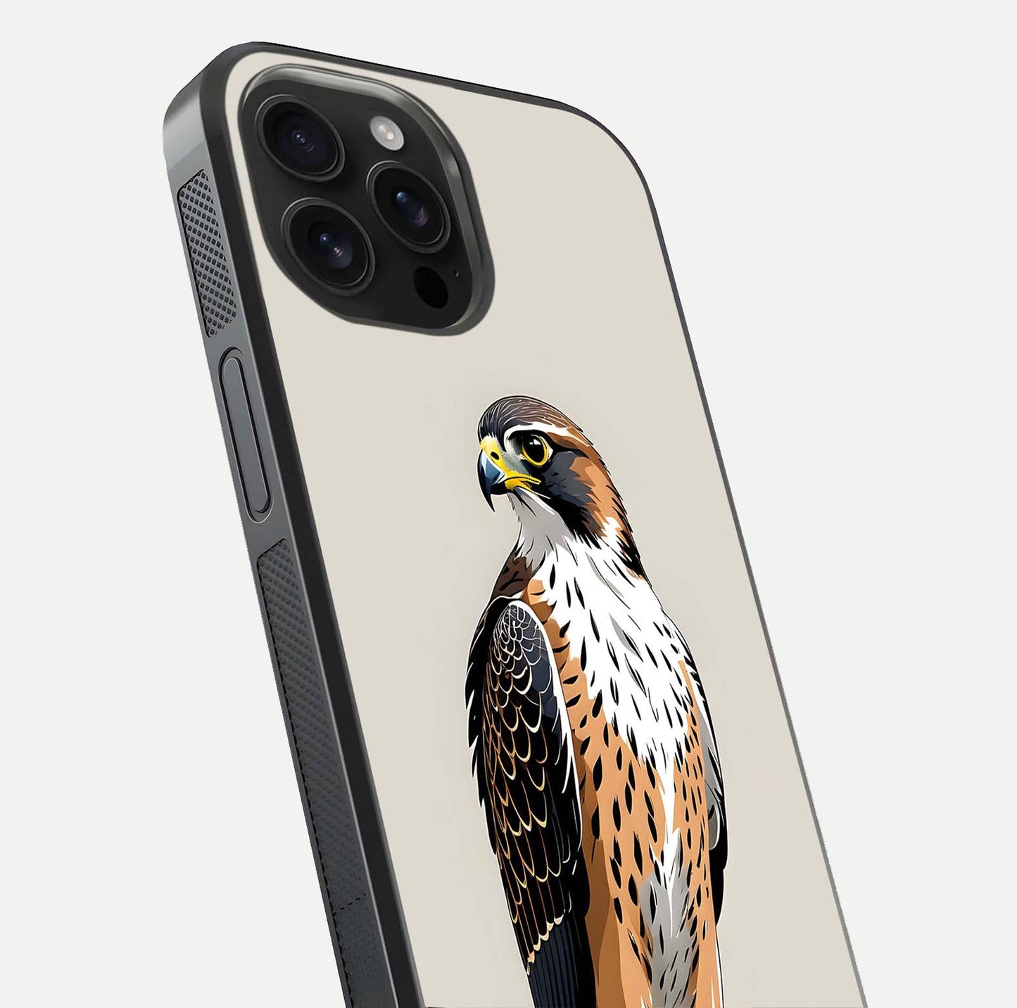 Clever Eagle Glass Case for iPhone 16 Pro Max close-up highlighting eagle detail and HD reflection