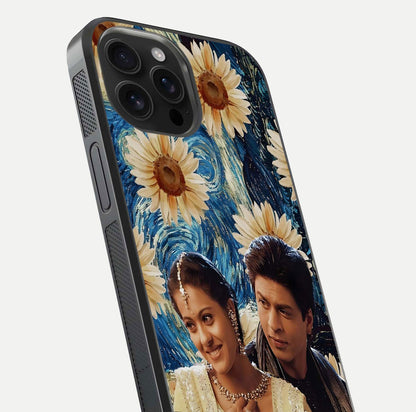 Eternal Love Story Glass Case for iPhone 16 Pro Max close-up highlighting couple detail and light reflection