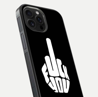 Rebel Mode On Glass Case for iPhone 16 Pro Max close-up angled shot highlighting reflective text and sharp design